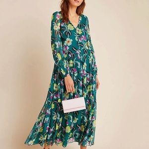 Anthropologie Delpozo Floral-Printed Dress